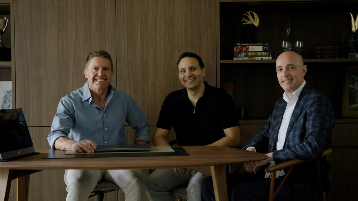 Providence Property Directors - Lynton Stevenson, Jay Pace and Simon Harris - sitting at a boardroom table.
